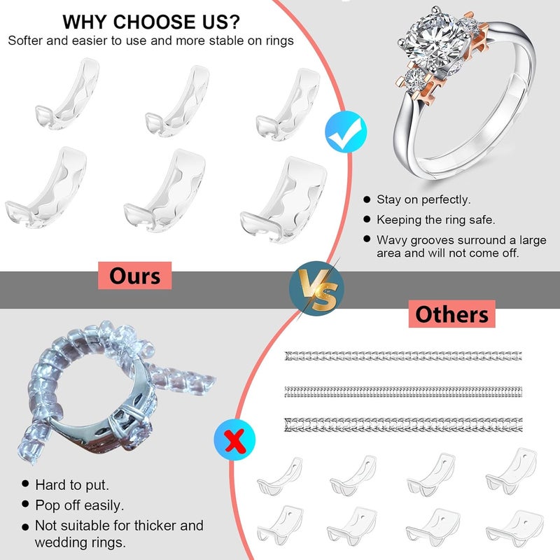 Haiou Ring Sizers for Loose Rings Ring Guards for Loose Rings Fit Any Rings, Invisible Ring Size Adjuster Never Sliding Off and Spinning - Image 3